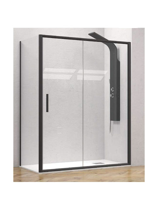 Karag Efe 400 NP-10 Cabin for Shower with Sliding Door 120x70x190cm Clear Glass Nero