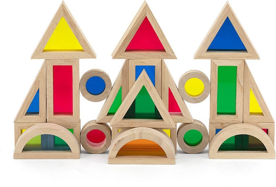 Viga Toys Wooden Building Blocks For 1.5+ Years 24 Pieces