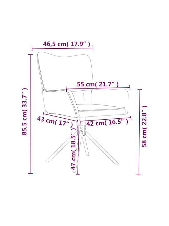 Stühle Speisesaal Rosa 2Stück 55x56x85.5cm