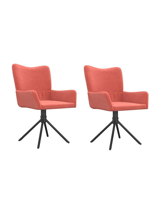 Stühle Speisesaal Rosa 2Stück 55x56x85.5cm