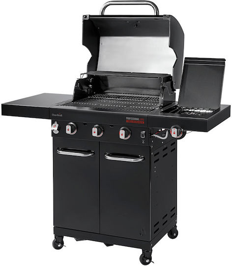 Char-Broil Professional CORE B 3 EuroFlex Ψησταριά Υγραερίου Σχάρας 61.5x44.5εκ. με 3 Εστίες 7.48kW και Πλαϊνό Μάτι 3.8kW