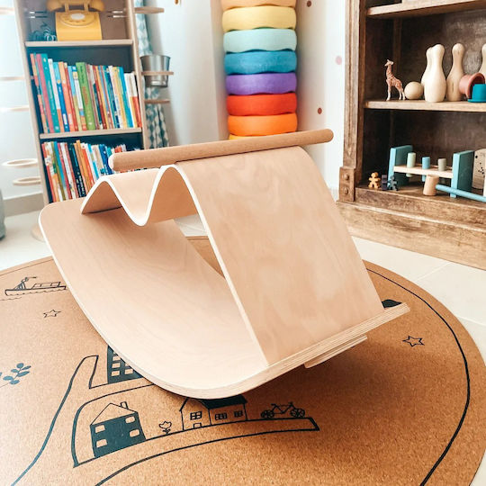 Curve Lab Rocking Horse & Board Perfect Arc Schaukelspielzeug Pferd für 24++ Monate für ein Gewicht bis zu 50kg Braun