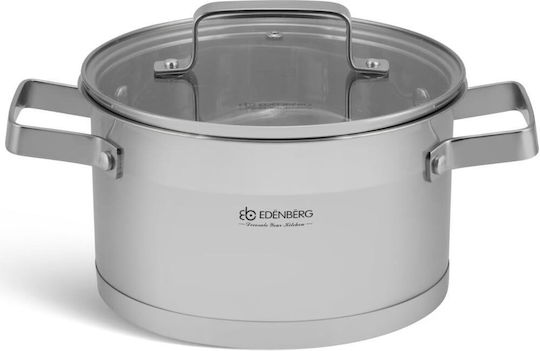Edenberg Töpfe Set aus Rostfreiem Stahl Silber 10 Teile