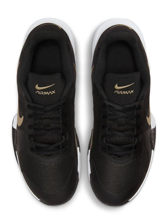 Air Max Impact 4 Low Basketball Shoes Black / Mtlc Gold Star / Anthracite / White