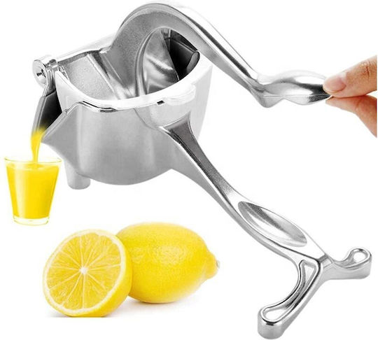 Hand Press Lemon / Orange made of Metal in Silver Color