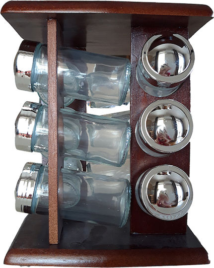 Karvounis SC9040-12 Gewürzbehälter Glas auf drehbarem Ständer 12Stück 12Stück Karvounis SC9040-12 Gewürzbehälter Glas auf drehbarem Ständer 12Stück 12Stück