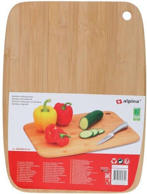 Alpina Rectangular Bamboo Chopping Board Beige 38x28cm