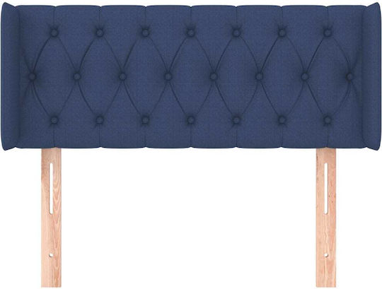 vidaXL Fabric Bed Headboard Blue 103x88cm