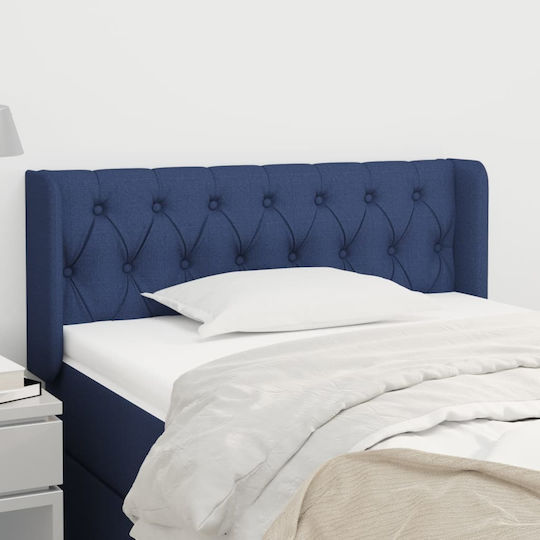 vidaXL Fabric Bed Headboard Blue 103x88cm