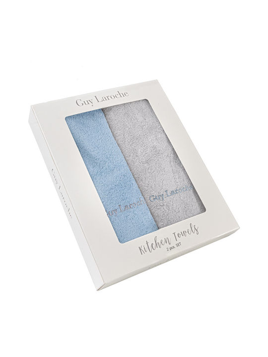 Guy Laroche Gourmet Set 19 Towel Grey - Blue 50x35cm 2pcs