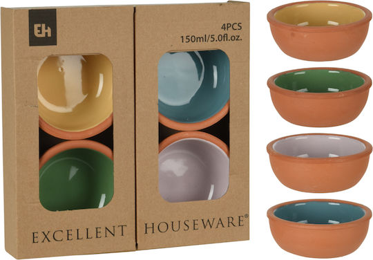 Excellent Houseware Μπωλ Σερβιρίσματος Στρογγυλό Κεραμικό με Διάμετρο 10.4εκ. 4τμχ