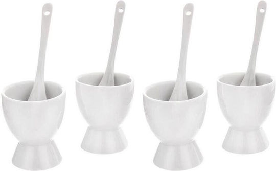 Чаша за яйца от порцелан Бяла 8pcs
