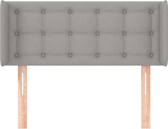 vidaXL Fabric Bed Headboard Light Gray 103x88cm