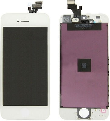 Tianma LCD Mobile Phone Screen Replacement with Touch Mechanism for iPhone 5 (White)