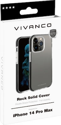 Vivanco Rock Solid Silicone Back Cover Transparent / Black (iPhone 14 Pro Max)