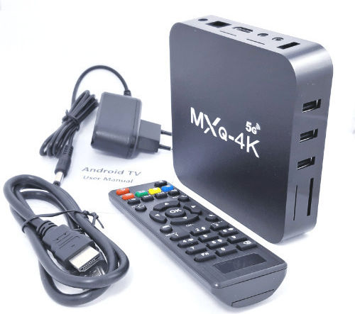 TV Box MXQ 4K 5G 4K UHD with WiFi USB 2.0 4GB RAM and 64GB Storage Space with Operating System Android 10.1