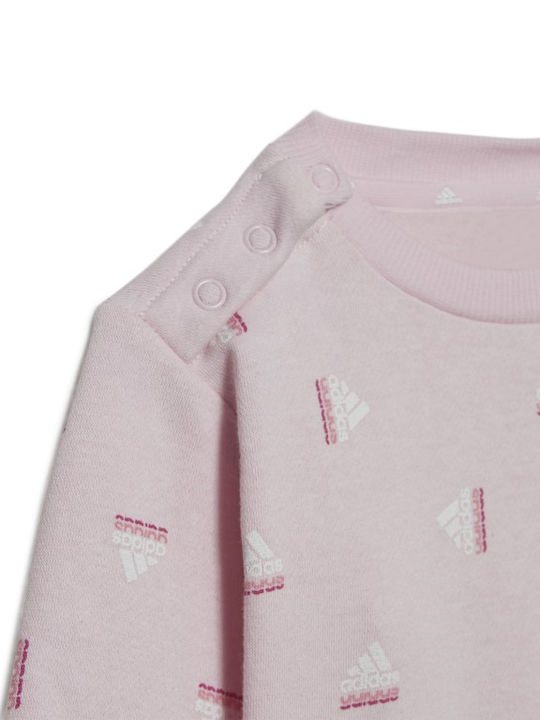 Adidas Kids Sweatpants Set Pink 2pcs