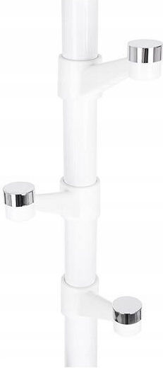 Metallic Coat Rack White White 48x48x180cm