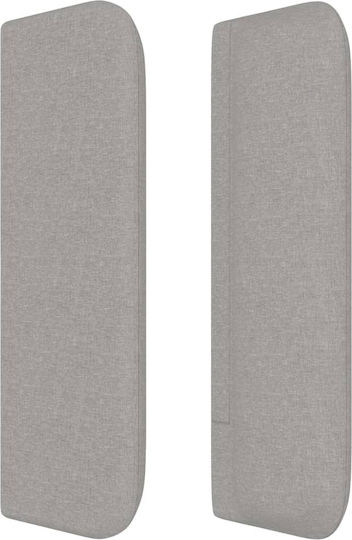 vidaXL Fabric Bed Headboard Light Gray 103x88cm