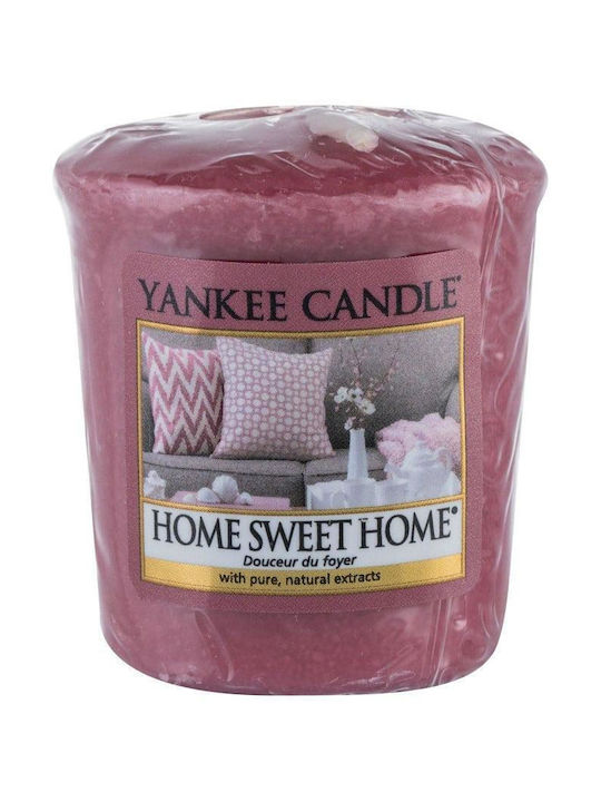 Yankee Candle Ароматна Свещ с Аромат на Home Sweet Home Червен 49гр 1бр