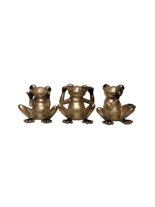 Zen Collection Set Dekorative Frösche aus Kunststoff 7.5cm 3Stück
