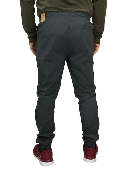 Double Men's Sweatpants with Rubber Gray