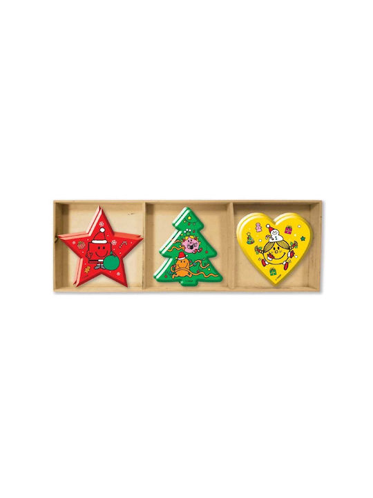 Χάρτινη Πόλη Christmas Set Ornaments Multicolour 6pcs Μικροί Κύριοι - Μικρές Κυρίες