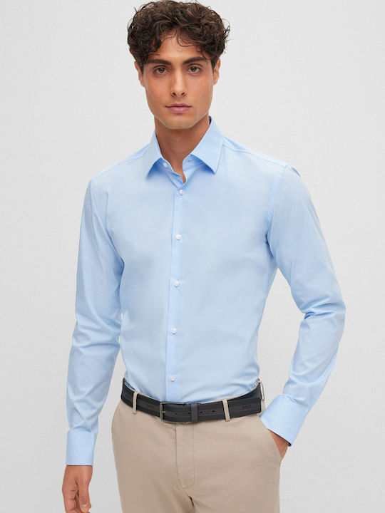 Long-sleeved Cotton Shirt Light/Pastel Blue