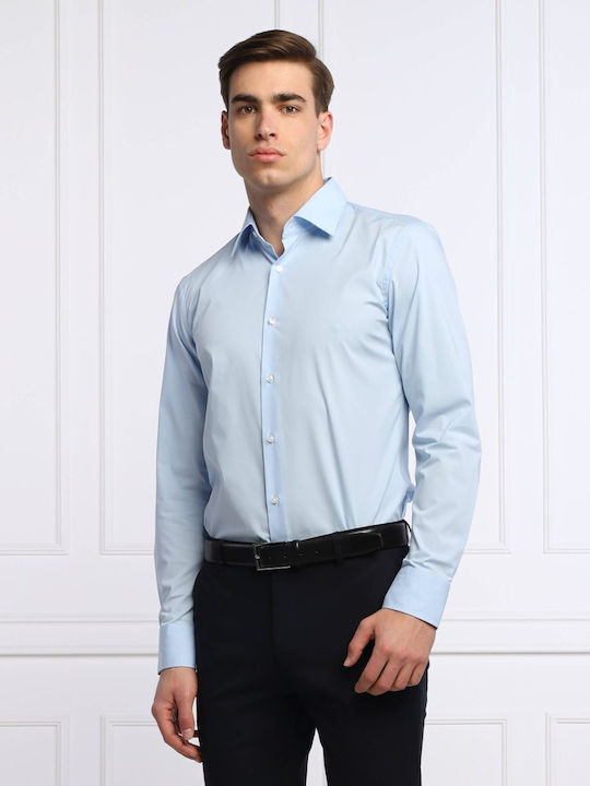 Long-sleeved Cotton Shirt Light/Pastel Blue