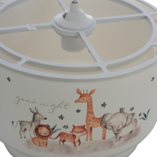 HomeMarkt Baloo Einfaches Licht Kinderdeckenleuchte Deckenleuchte 60W mit Fassung E27 Weiß 30x20cm