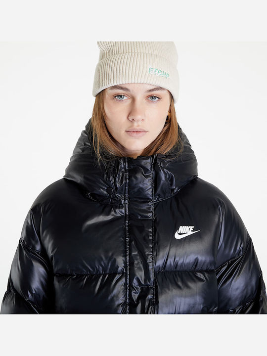 Therma Fit City Κοντό Γυναικείο Puffer Μπουφάν για Χειμώνα Μαύρο