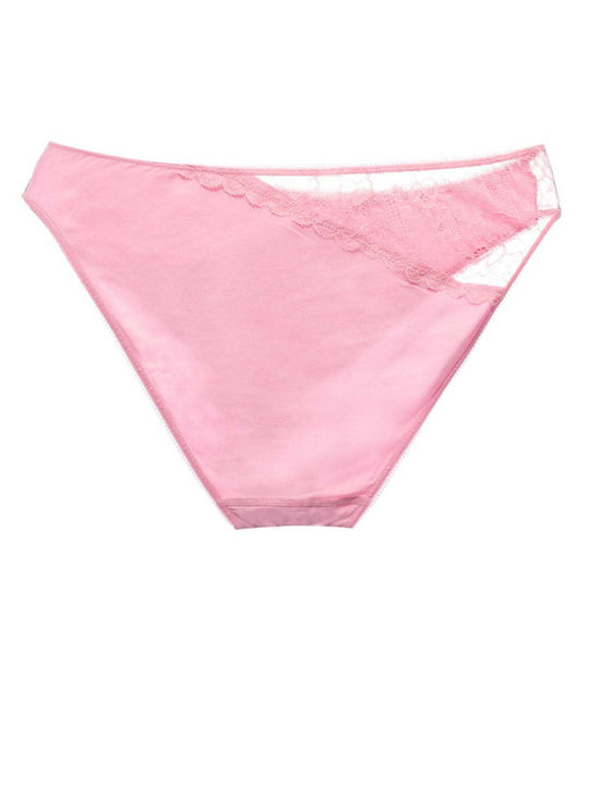 Dreams by Joyce High-waisted Women's Slip with Lace Pink