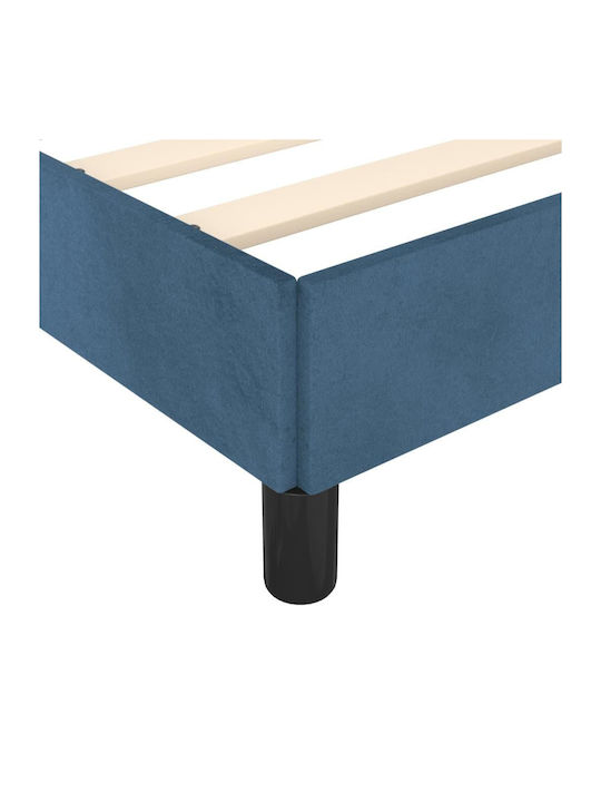 Doppelbett Mit Stoff Dunkelblau Für Matratze 140x200cm