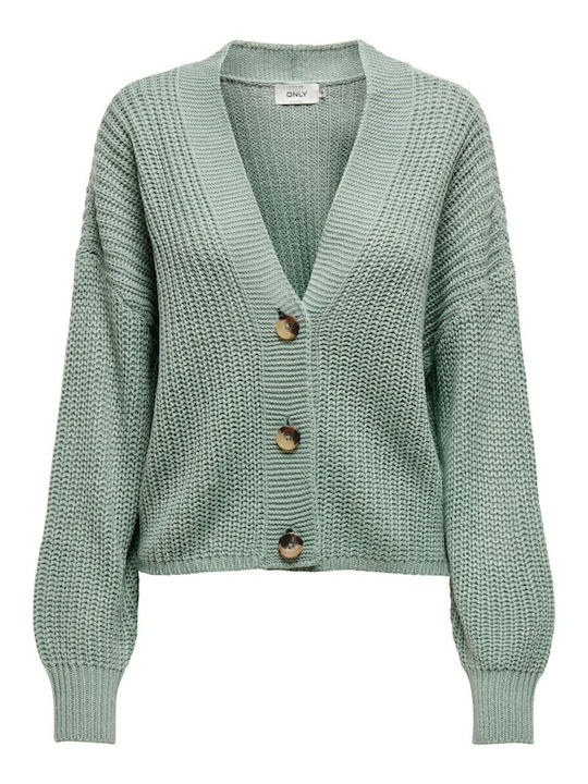 Women's Knitted Cardigan with Buttons Mint