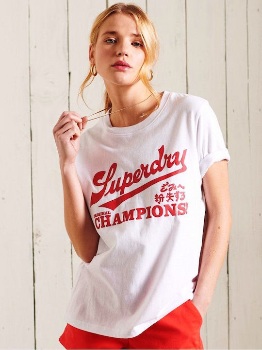 Superdry Collegiate Cali State Women's T-shirt White