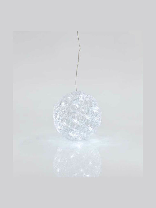 Eurolamp Illuminated Christmas Plastic Figure Ball White 20x20x20cm