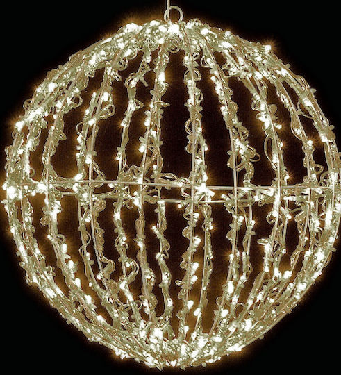 Lianos Illuminated Christmas Plastic Figure Ball White Length 50cm