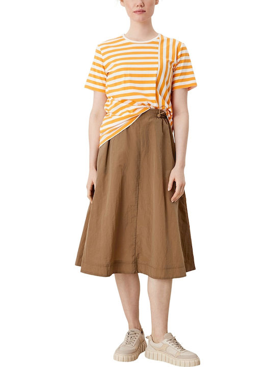 Midi Skirt Cloche Brown