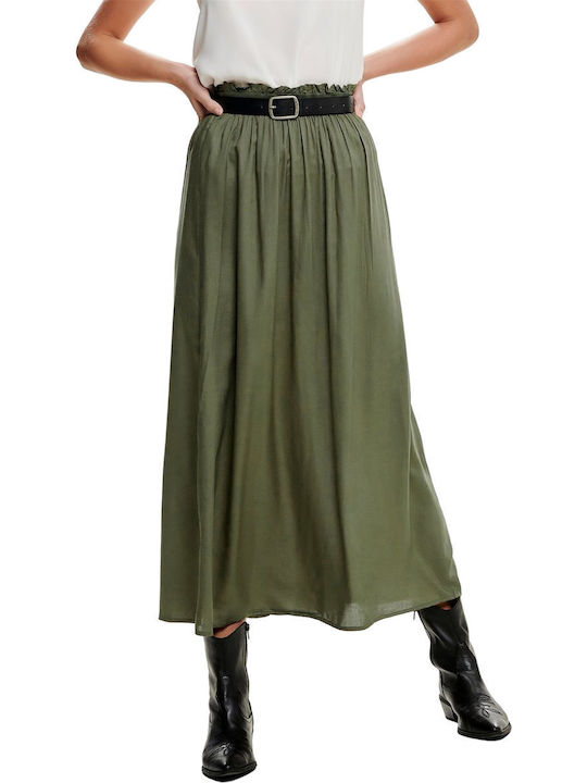 Venedig High-waisted Maxi Skirt Green