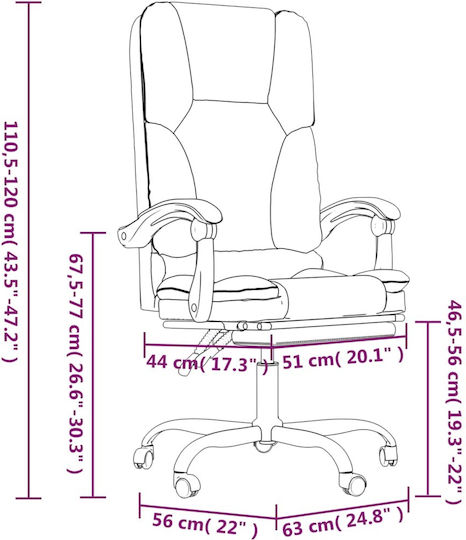 vidaXL vidaXL Executive Massage Office Chair Grey