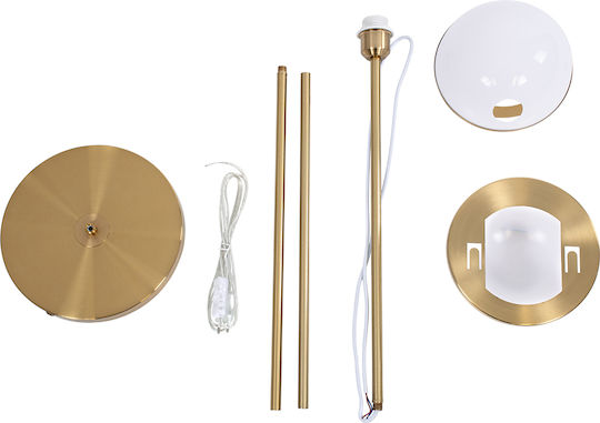GloboStar Hudson Floor Lamp H177xW20cm. with Socket for Bulb E27 Gold