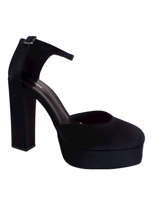 Alessandra Paggioti Black High Heels with Strap