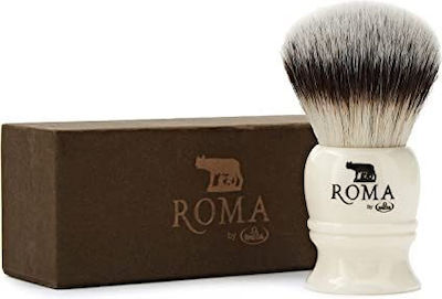 Omega Lupa Capitolina Roma Shaving Brush with Synthetic Hair Bristles 26mm White