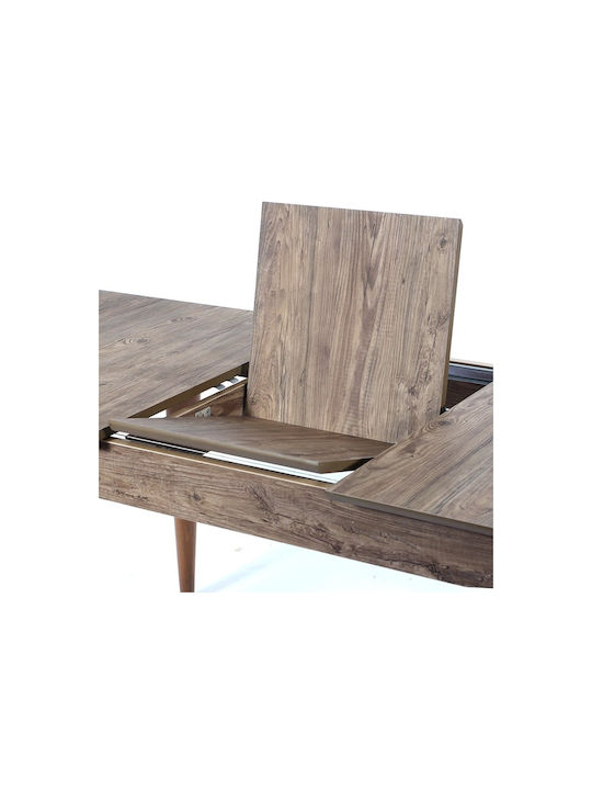 Lotus Tisch Speisesaal Klappbar Holz Walnuss 140x80x75cm