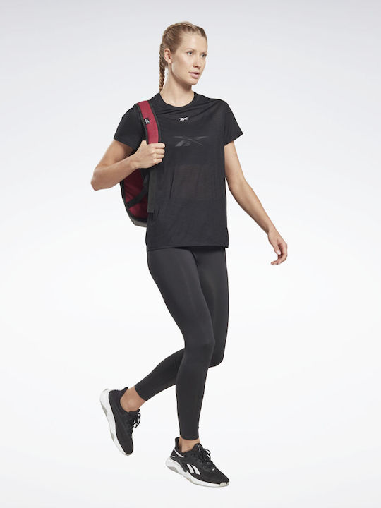 Reebok Workout Ready Activchill Γυναικείο Αθλητικό T-shirt Μαύρο