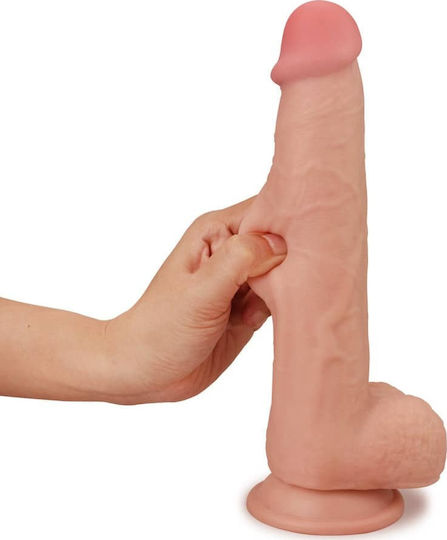 Lovetoy Ρεαλιστικό Dildo με Όρχεις και Βεντούζα Flesh 22cm
