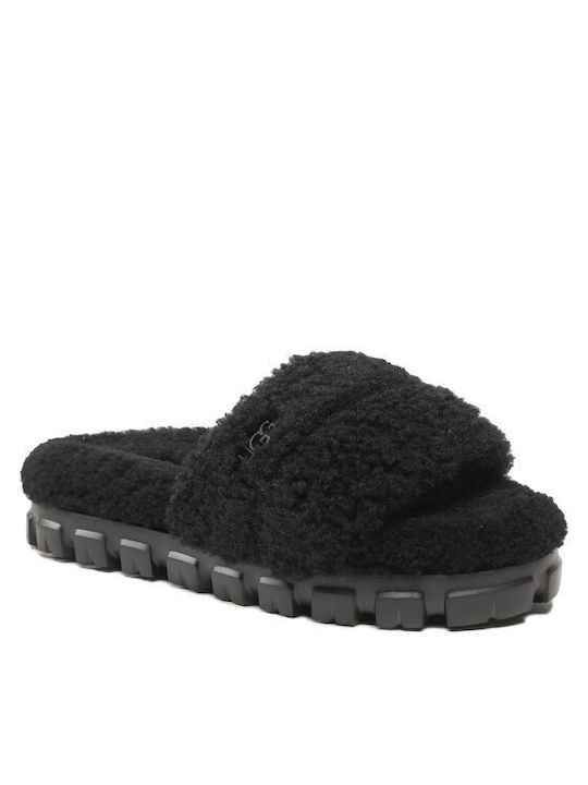 Ugg Australia Cozetta Curly Women's Slipper with Fur In Black Colour