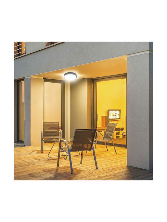 V-TAC Deckenleuchte für den Außenbereich mit integriertem LED in Schwarz Farbe 7635