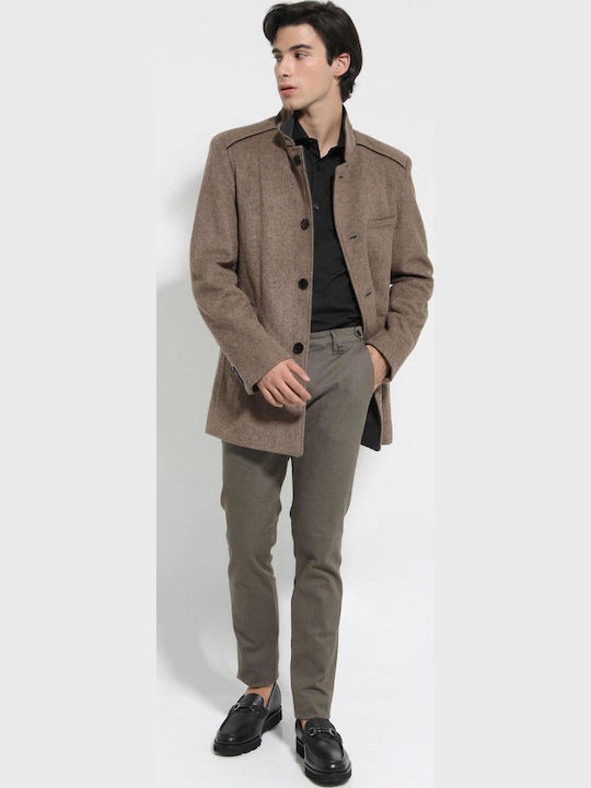 Herren Mantel Beige