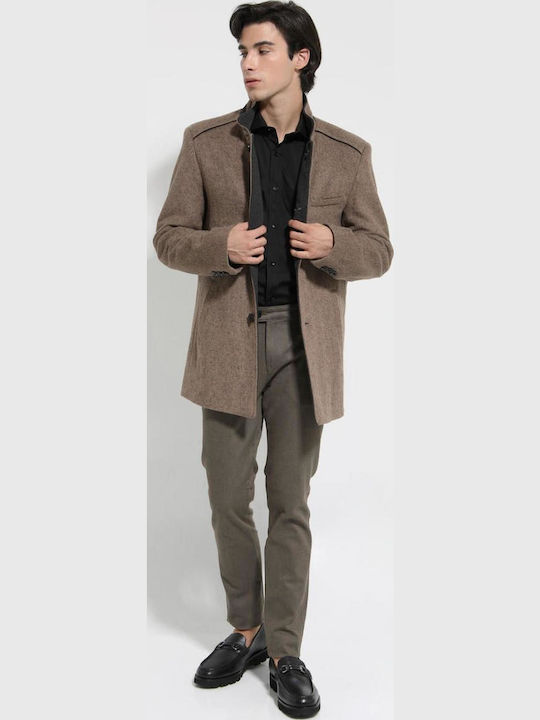 Herren Mantel Beige